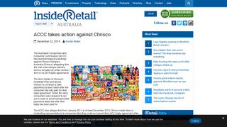 ACCC takes action against Chrisco - Inside Retail