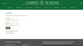 Login - Christ School