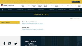 Remote Access - Christ's Hospital