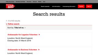 Christian Aid - Careers - Search results