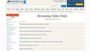 Streaming Video FAQs (Christian Cinema) - Christianbook.com