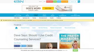 Dave Says: Should I Use Credit Counseling Services? - The Christian ...