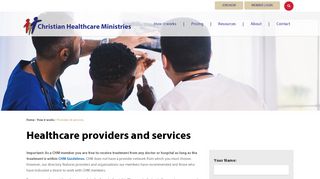 Providers and services | Christian Healthcare Ministries
