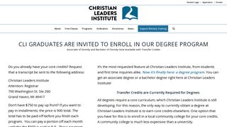 Christian Leaders Institute Degree Program - Online Ministry Training ...
