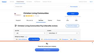 Working at Christian Living Communities: Employee Reviews about ...
