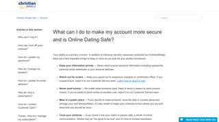 What can I do to make my account more secure and is Online Dating ...
