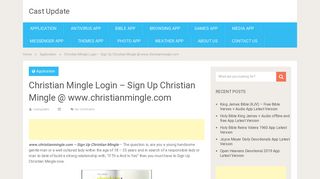 Christian Mingle Login - Sign Up Christian Mingle @ www ...