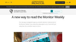 A new way to read the Monitor Weekly - The Christian Science Monitor