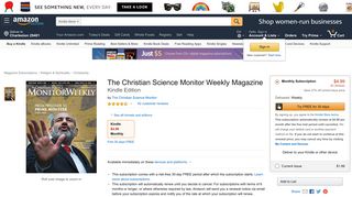 Amazon.com: The Christian Science Monitor Weekly Magazine ...