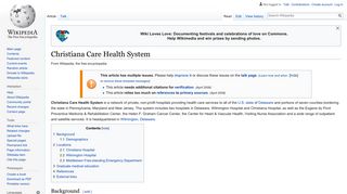 Christiana Care Health System - Wikipedia