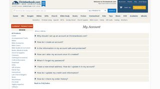 FAQ- Your Account - Christianbook.com