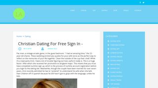 Christian Dating For Free Sign In - Lapavoine.co.uk