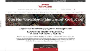 World Market Credit Card | World Market
