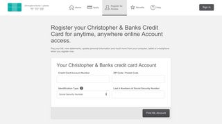 Christopher & Banks Credit Card - - Comenity
