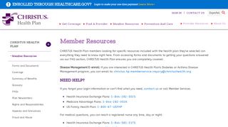 Member Resources - CHRISTUS Health Plan