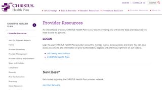 Provider Resources - CHRISTUS Health Plan