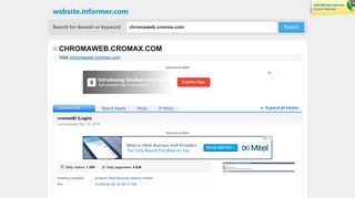 chromaweb.cromax.com at WI. cromaxID (Login) - Website Informer