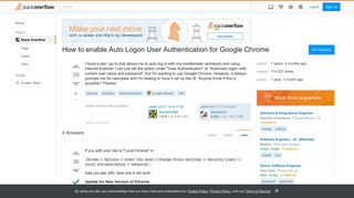 How to enable Auto Logon User Authentication for Google Chrome ...
