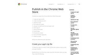 Publish in the Chrome Web Store - Google Chrome - Chrome: developer