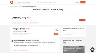 4 Alternatives to Chrome IG Story for Chrome Extensions | Product Hunt