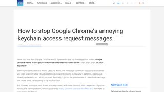 How to stop Google Chrome's annoying keychain access request ...