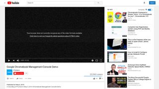 Google Chromebook Management Console Demo - YouTube