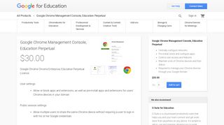 Google Chrome Management Console, Education Perpetual ...