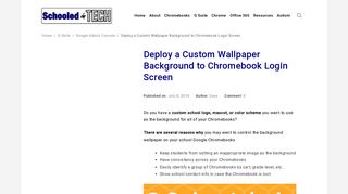 Deploy a Custom Wallpaper Background to Chromebook Login Screen