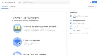 Fix Chromebook problems - Chromebook Help - Google Support