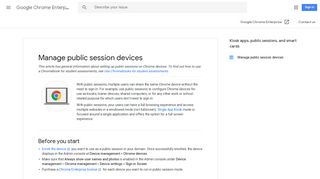 Manage public session devices - Google Chrome Enterprise Help