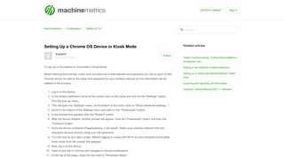 Setting Up a Chrome OS Device in Kiosk Mode – MachineMetrics