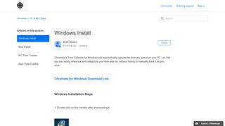Windows Install – Chrometa