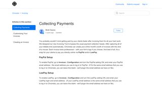 Collecting Payments – Chrometa