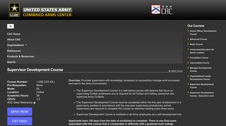 Supervisor Development Course | US Army Combined Arms Center
