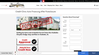 Credit Clinic Auto Financing After Foreclosure | Team One Chrysler ...