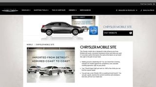 Chrysler Mobile | Official Site for Chrysler vehicles
