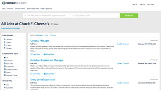 Work at Chuck E. Cheese's | CareerBuilder