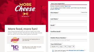 Self Registration - More Cheese Rewards
