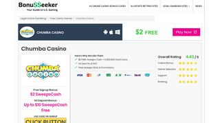 Chumba Casino - Get $2 FREE Sweeps Cash Promotion - Free Slots
