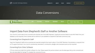Data Conversions | Church360º Members Web-Based Church ...