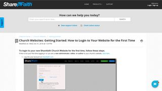 Church Websites: Getting Started: How to Login to Your Website for ...