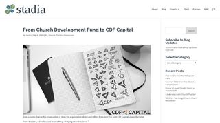 From Church Development Fund to CDF Capital - Stadia