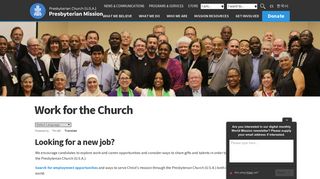 Presbyterian Mission Agency Work for the Church | Presbyterian ...