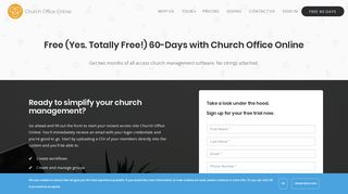 Sign Up for Online Church Management Software | Church Office Online