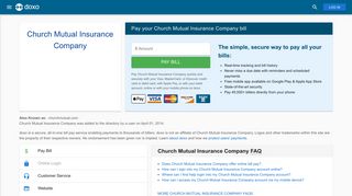 Church Mutual Insurance Company: Login, Bill Pay, Customer Service ...