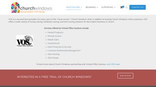 Partners: Virtual Office Systems (VOS) | ChMS - Church Windows