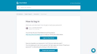How to log in | ChurchDesk Academy