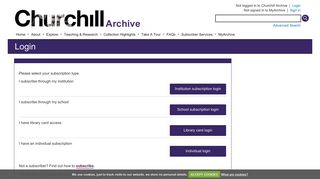 Login - Churchill Archive