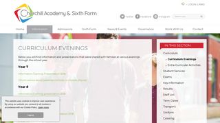 Churchill Academy & Sixth Form - Curriculum Evenings
