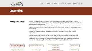 Churchlink | Platte Woods Church Website